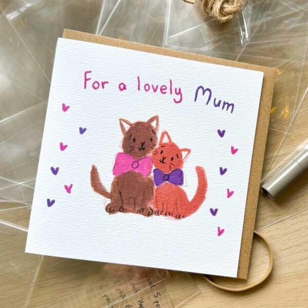 For a Lovely Mum / Mom Cat Card