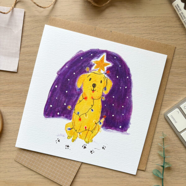 Yellow Labrador Christmas Card